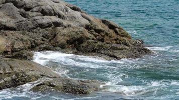 Turquoise rolling wave, slow motion video