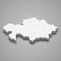 3d map with borders Template for your design vector