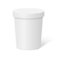 Plastic round container box vector