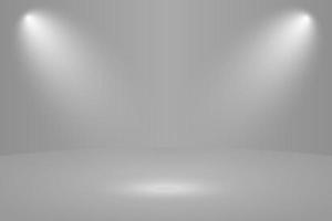 Empty white round studio room vector