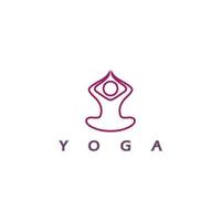 logo design of people doing yoga symbol icon illustration vector