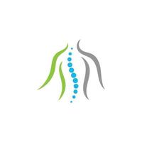 diseño de ilustración de vector de plantilla de logotipo de símbolo de diagnóstico de columna vertebral