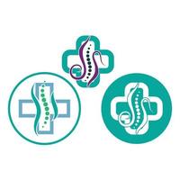 Spine diagnostics symbol logo template vector illustration design