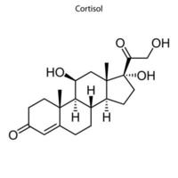 Skeletal formula Steroid molecule. vector