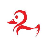 vector de icono de logotipo de símbolo de pato