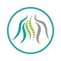 Spine diagnostics symbol logo template vector illustration design