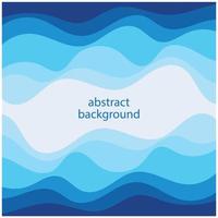 Blue wave vector abstract background flat design stock illustration