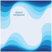 Ilustración de stock de diseño plano de fondo abstracto de vector de onda azul