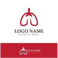 plantilla de logotipo de salud y cuidado pulmonar,emblema,concepto de diseño,símbolo creativo,icono,ilustración vectorial. vector