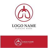 plantilla de logotipo de salud y cuidado pulmonar,emblema,concepto de diseño,símbolo creativo,icono,ilustración vectorial. vector