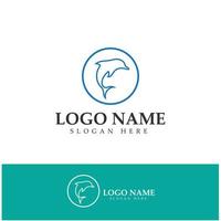 dolphin icon logo design vector