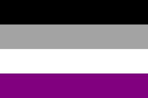 bandera del orgullo asexual vector