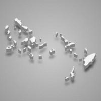 3d isometric map of South Aegean is a region of Greece vector