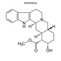 Skeletal formula of chemical molecule. vector