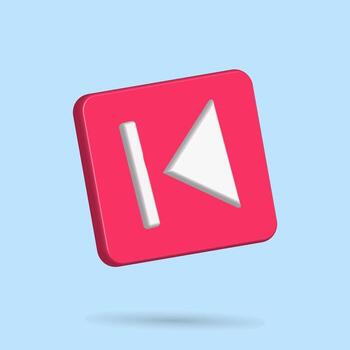 3D media player icon vector on media social with smartphone best for your property image on entertainment