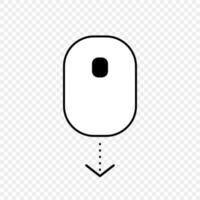 Scroll down computer mouse icon vector