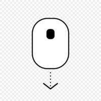 Scroll down computer mouse icon vector