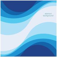 Blue wave vector abstract background flat design stock illustration