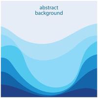 Blue wave vector abstract background flat design stock illustration