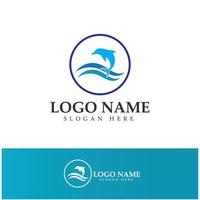 vector de diseño de logotipo de icono de delfín