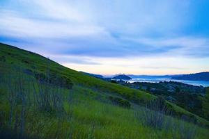 San Francisco Bay Green Hills Early Morning Distant View of San Francisco photo