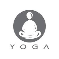 logo design of people doing yoga symbol icon illustration vector