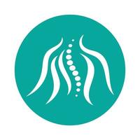 Spine diagnostics symbol logo template vector illustration design