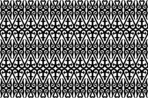 Black And White Ornamental Hearts Pattern Background. vector
