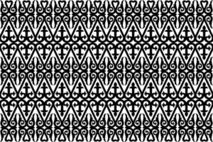 Black And White Ornamental Hearts Pattern Background. vector