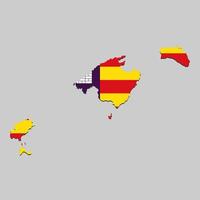 mapa con bandera vector