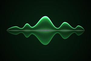 Abstract music sound wave, vector