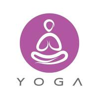 logo design of people doing yoga symbol icon illustration vector