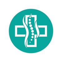 Spine diagnostics symbol logo template vector illustration design