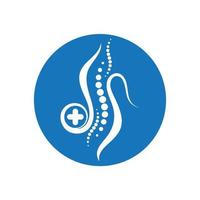 Spine diagnostics symbol logo template vector illustration design