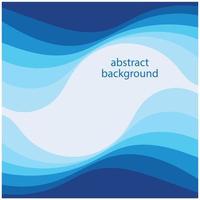 Blue wave vector abstract background flat design stock illustration