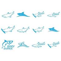 plantilla de diseño de ilustración de vector de logotipo de aleta de tiburón.ilustración de vector de plantilla de logotipo de tiburón