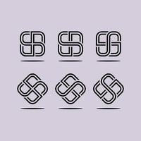 icon square line bussines with different styles vector