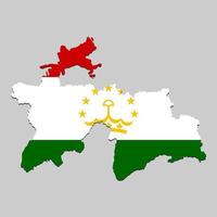 Map with national flag vector
