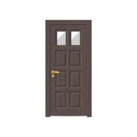 puerta de madera realista aislada vector
