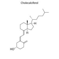 Skeletal formula of molecule. vector