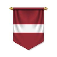 3d realistic pennant with flag