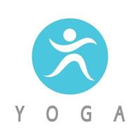 logo design of people doing yoga symbol icon illustration vector