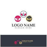 logo design of people doing yoga symbol icon illustration vector