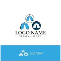 plantilla de logotipo de salud y cuidado pulmonar,emblema,concepto de diseño,símbolo creativo,icono,ilustración vectorial. vector