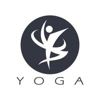 logo design of people doing yoga symbol icon illustration vector