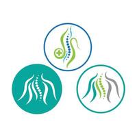 Spine diagnostics symbol logo template vector illustration design