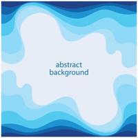 Blue wave vector abstract background flat design stock illustration