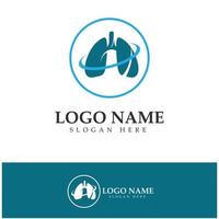 lung health and care logo template,emblem,design concept,creative symbol,icon,vector illustration. vector