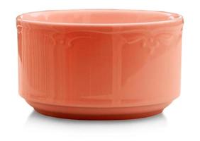 red empty cup. Isolated on white background photo