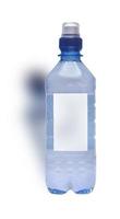 plastic bottle of mineral water on white background photo